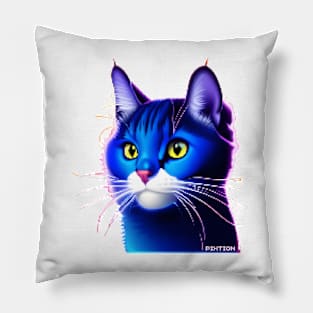 blue cat Pillow