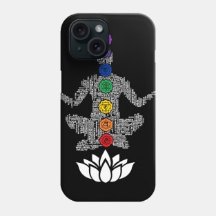 Typography Yoga Chakras II Phone Case