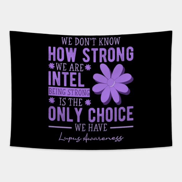 In May We Wear Purple Retro Lupus Awareness Month Tapestry by drag is art