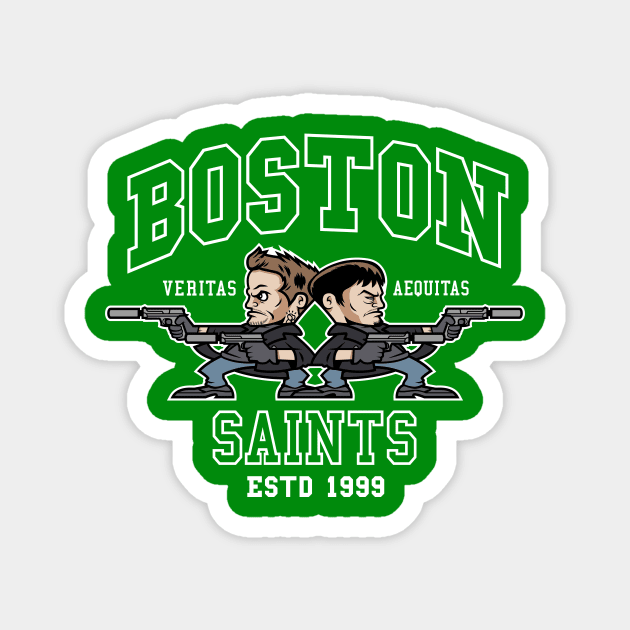 Boston Saints  (Collab with GoodIdeaRyan) Magnet by demonigote