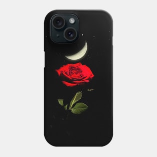 Rose and a Moon Phone Case