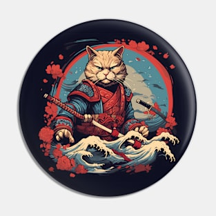 samurai cat Pin