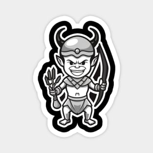 Cute Little Tribal Warrior Magnet