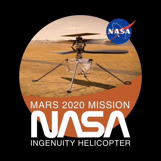 NASA Ingenuity Mars Helicopter by Bear Tees