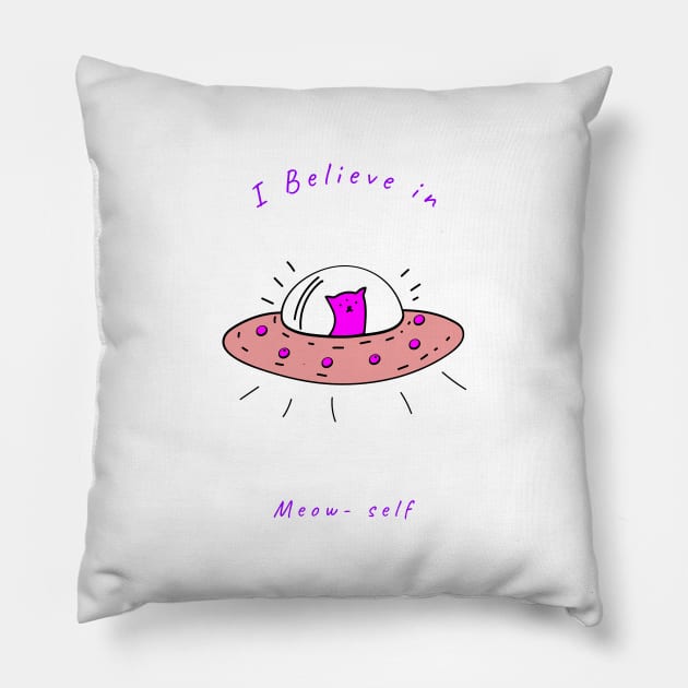 Meow Self Pillow by ForEngineer