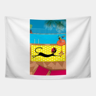 Frederica in the pool Tapestry