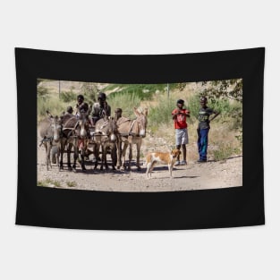 Donkey cart. Tapestry