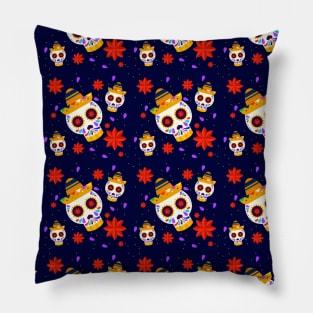 Sugar Skull Pattern Pillow