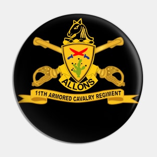 11th Armored Cavalry Regiment w Br - Ribbon Pin