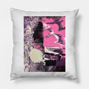 Purple and Pink Abstract Pillow