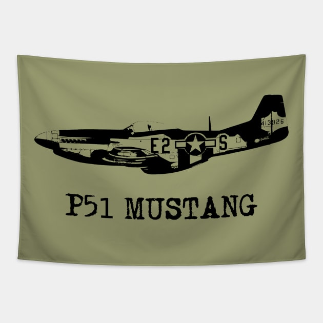 P51 Mustang Tapestry by bumblethebee