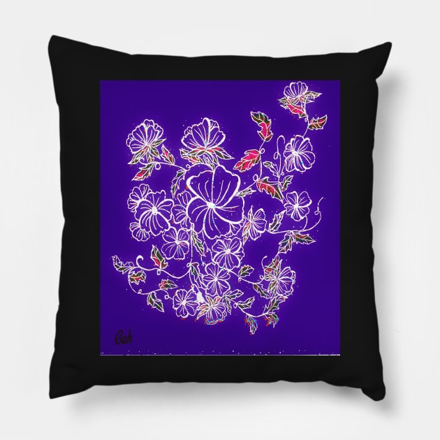 Flowers and Vines Perfection Pillow by CATiltedArt