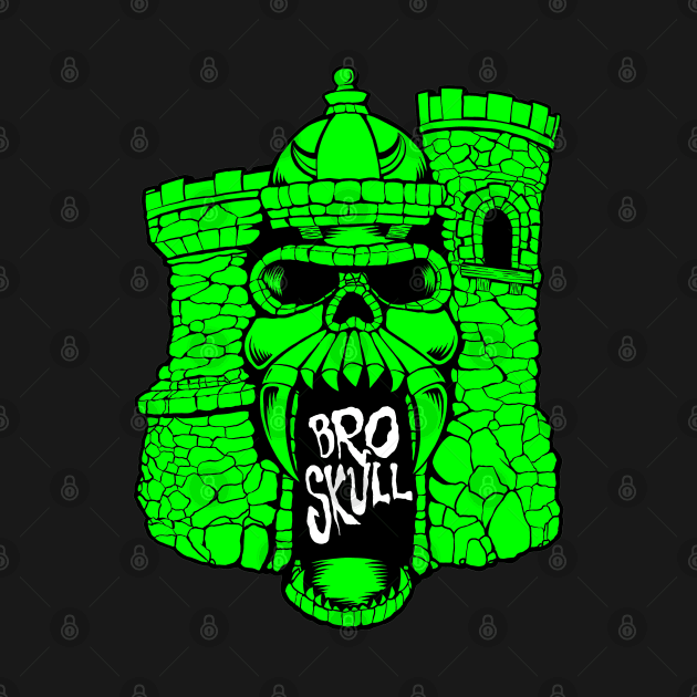 Broskull Logo V.2 Green Castle with White Letters by CastleBroskull