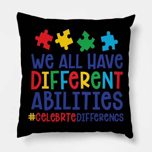 Celebrate Differences Pillow by CreativeDesignStore