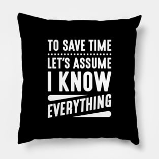 I Know Everything Pillow