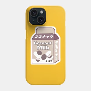 Japanese Oriented Organic Coconut Milk Dairy Free Plant Based Substitute Drink Phone Case