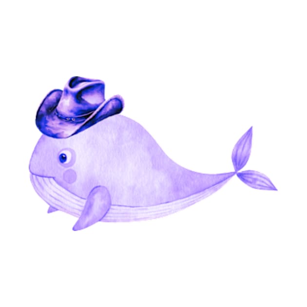 Cowboy Whale by TammyWinandArt