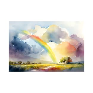 Rainbows and clouds - Watercolour - 04 T-Shirt
