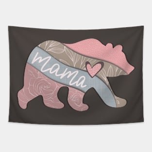 Mama Bear Boho Floral Tapestry