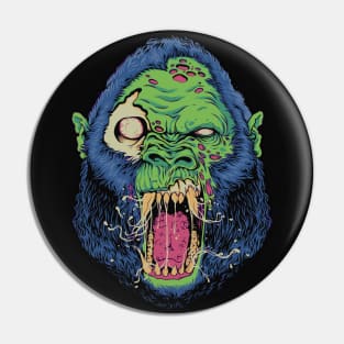 Awesome Zombie Gorilla Head Pin