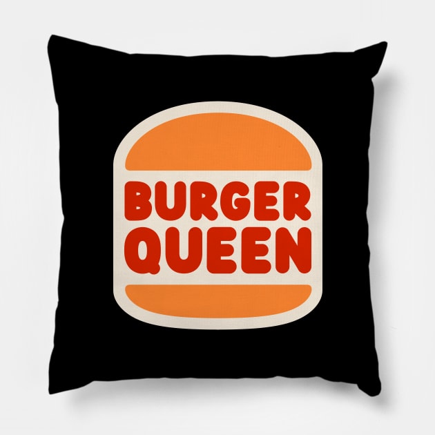 Burger Queen Pillow by Badgirlart