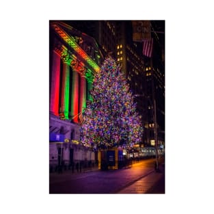 Wall St Tree at Night T-Shirt