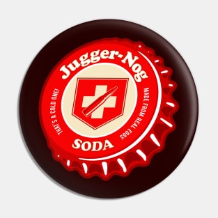 Vintage retro Jugger Nog Soda Bottlecap Pin