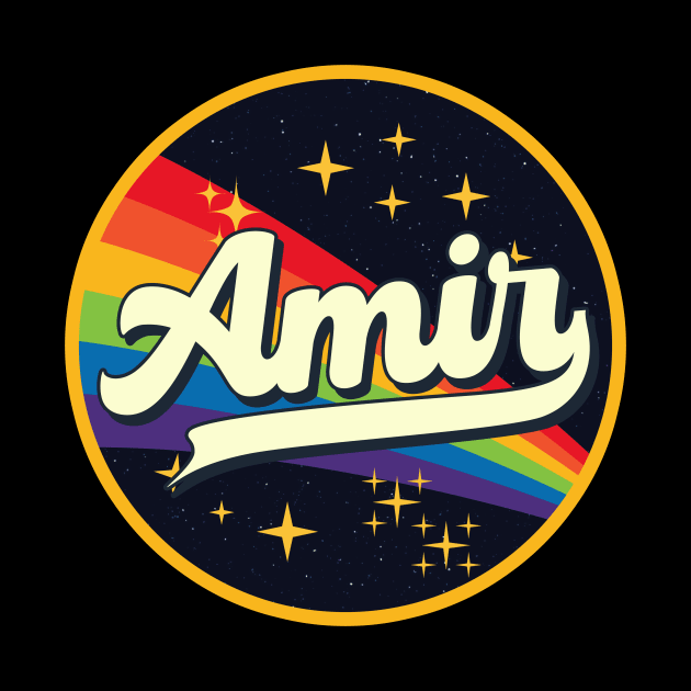 Amir // Rainbow In Space Vintage Style by LMW Art