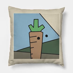 Abstract Carrot Pillow