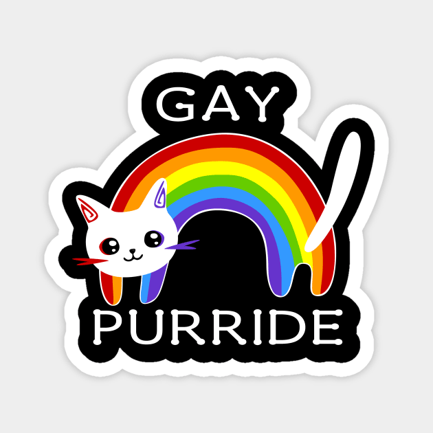 Gay Purride Magnet by Meow Meow Designs