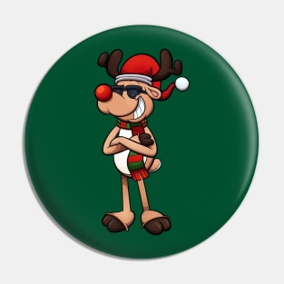 Cool Christmas Reindeer Pin
