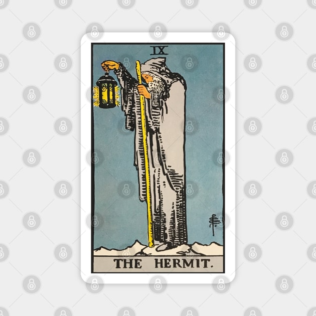 The Hermit tarot card Magnet by Nate's World of Tees