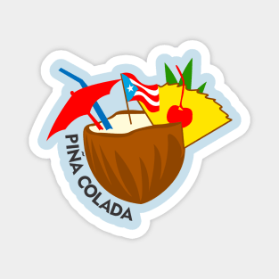 Pina Colada Puerto Rican Latino Food Tropical Drink Magnet