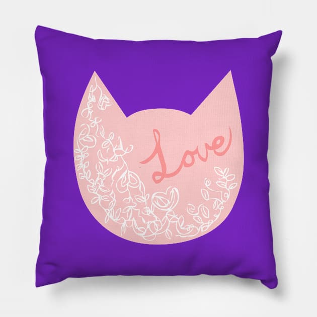 LOVE CAT Pillow by MoreThanThat