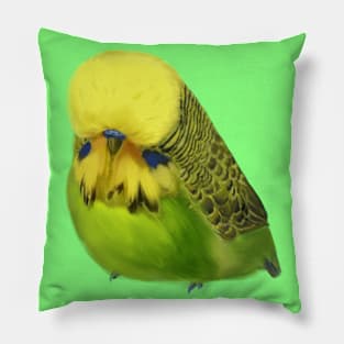 Super cute budgerigar Pillow