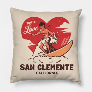 Vintage Surfing You'll Love San Clemente, California // Retro Surfer's Paradise Pillow