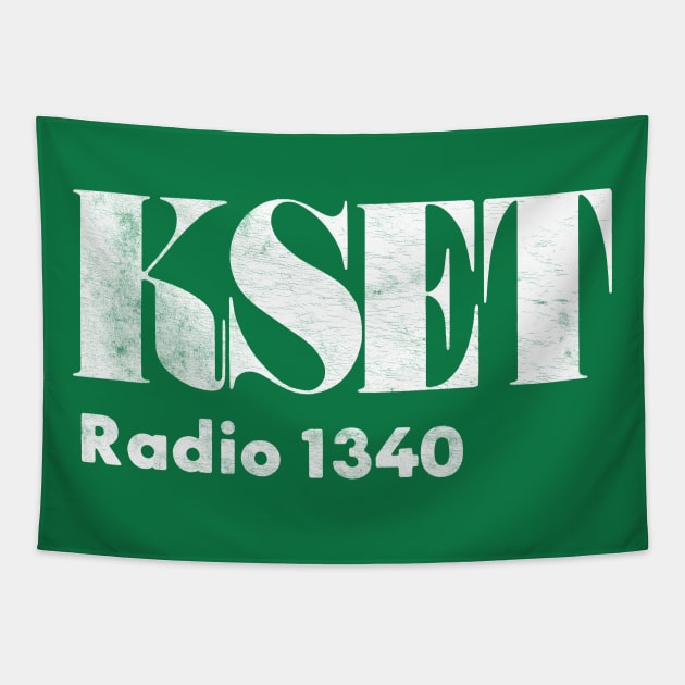 80s Faded Style Vintage 1340 AM KSET El Paso, TX Tapestry by CultOfRomance