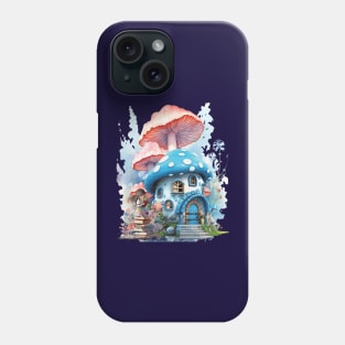 Tiny Girl and Mushroom House in Wonderland Phone Case