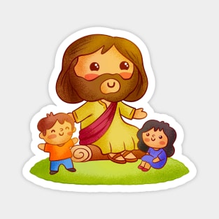 Jesus Children Cartoon Magnet