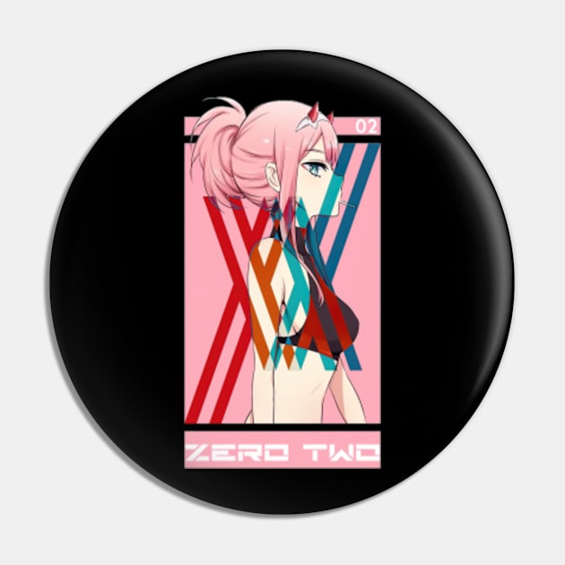 Anime Zero Two XX Pin by beataamberd7