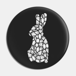 Cute Rabbit Gems Pattern Illustration Pin
