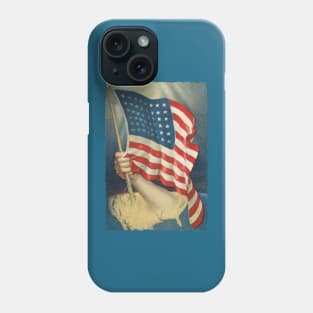 The Arm of America with the Flag Vintage Postcard Art Phone Case