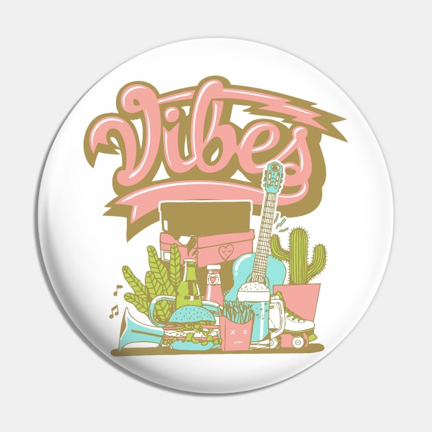 Vibes Sun Club Arctic Orange Pin by funandgames