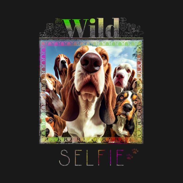 Dog Basset Hound Wild Nature Funny Happy Humor Photo Selfie by Cubebox