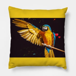 Blue and Yellow Macaw Pillow