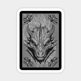 Card of The Dragon BW Magnet