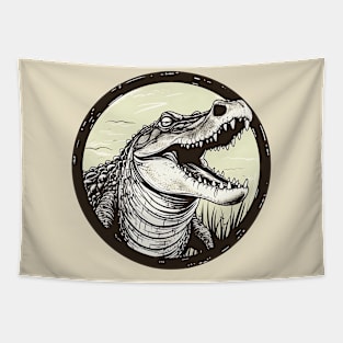 Crocodile in the Swamp Tapestry