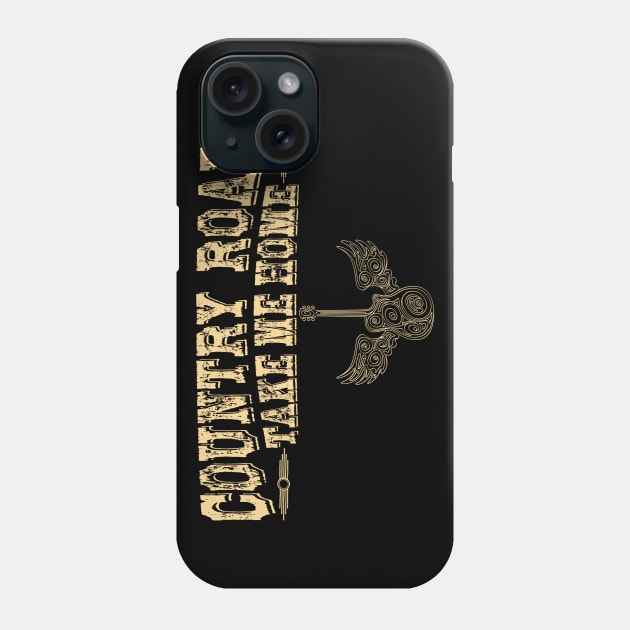 Country Roads Take Me Home Phone Case by HellwoodOutfitters