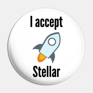 I accept Stellar Lumens Pin