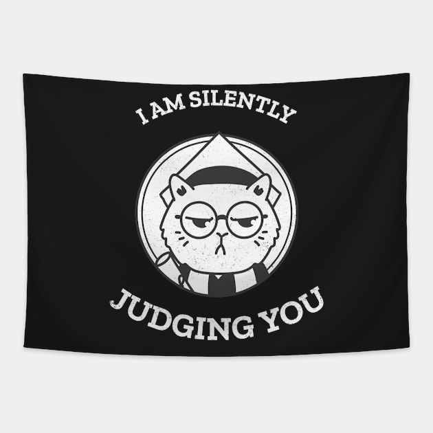 I am silently judging you cat Tapestry by Purrfect Shop